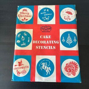 Vintage Cake Decorating Stencils // Christmas, Birthday, Thanksgiving, Halloween